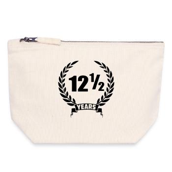 Laurel wreath twelve and a half years - Canvas Zip Pouch 18 x 19 cm - nature - Front