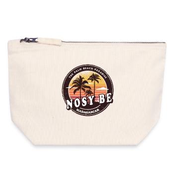 Nosy Be Madagascar beach design - Canvas Zip Pouch 18 x 19 cm - nature - Front