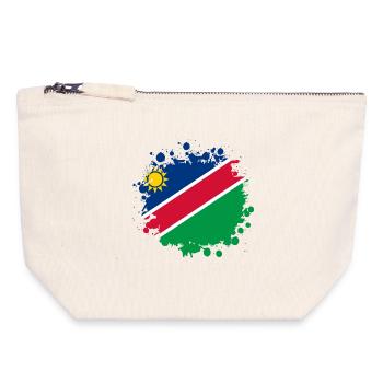 Namibia flags blob design - Canvas Zip Pouch 18 x 19 cm - nature - Front