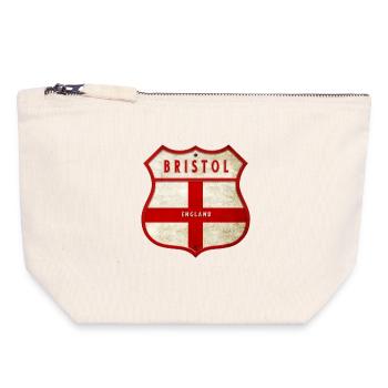 Bristol England Wappen - Canvas Reißverschluss-Täschchen (18 x 19 cm) - Naturweiß - Vorne
