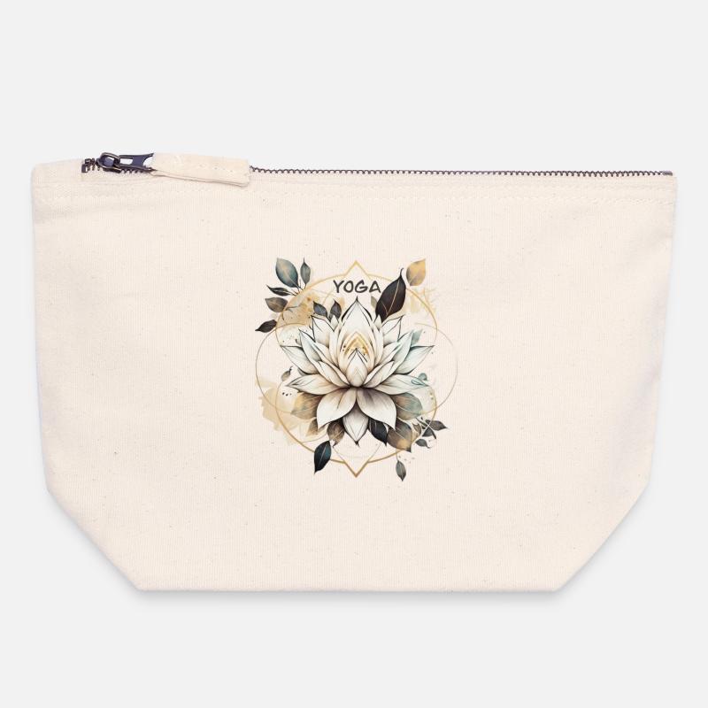 Yoga - Canvas Zip Pouch 18 x 19 cm - nature