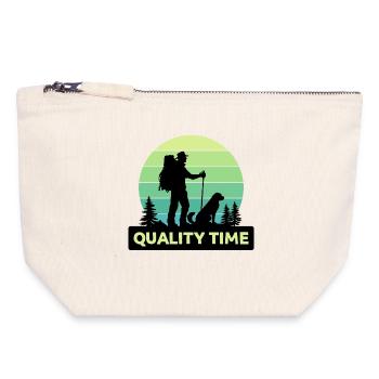 Nature Lovers Hiking Statement Mountaineering Mountains - Canvas Zip Pouch 18 x 19 cm - nature - Front