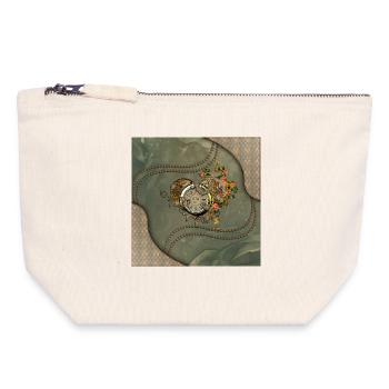 Wonderful steampunk watch - Canvas Zip Pouch 18 x 19 cm - nature - Front