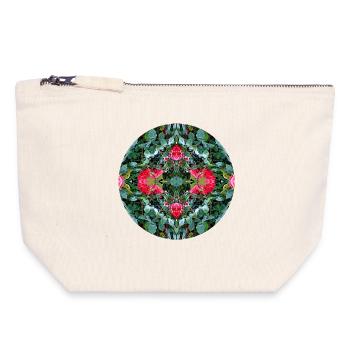 Nature Mandala Été à Nbg Johannis - Pochette zippée en toile 18 x 19 cm - blanc naturel - Devant