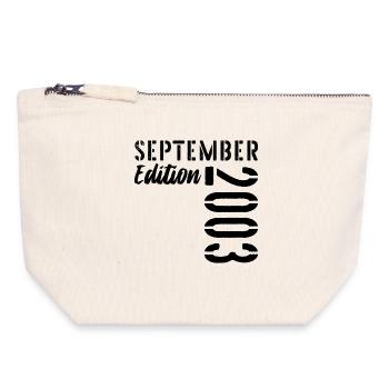 23rd birthday September 2003 - 23 years old - Canvas Zip Pouch 18 x 19 cm - nature - Front