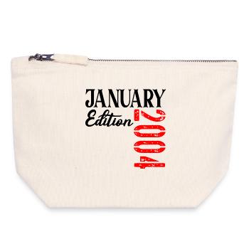 23 years old, 23rd Birthday JANUARY 2014 - Canvas Zip Pouch 18 x 19 cm - nature - Front