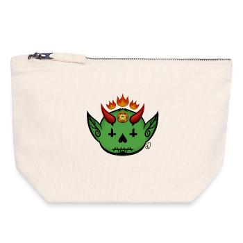 Rag Demon! - Canvas Zip Pouch 18 x 19 cm - nature - Front
