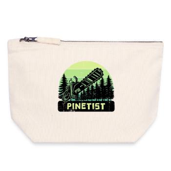 Forestry, Firewood, Forestry, Saying, Tree, Lumberjack - Canvas Zip Pouch 18 x 19 cm - nature - Front