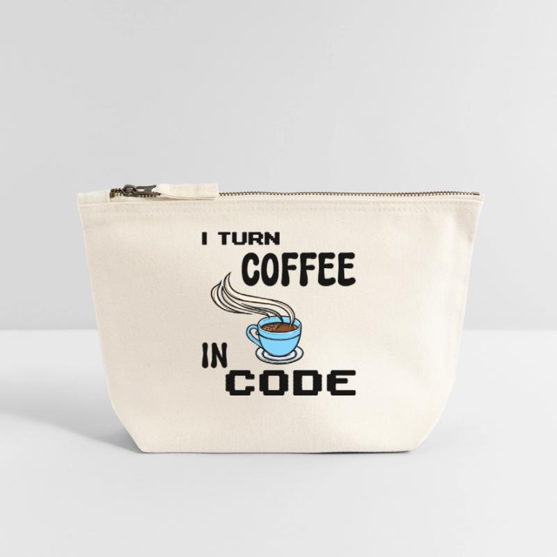 Programmeur de code Scripting Statement Développeur Pochette zippée en toile 18 x 19 cm