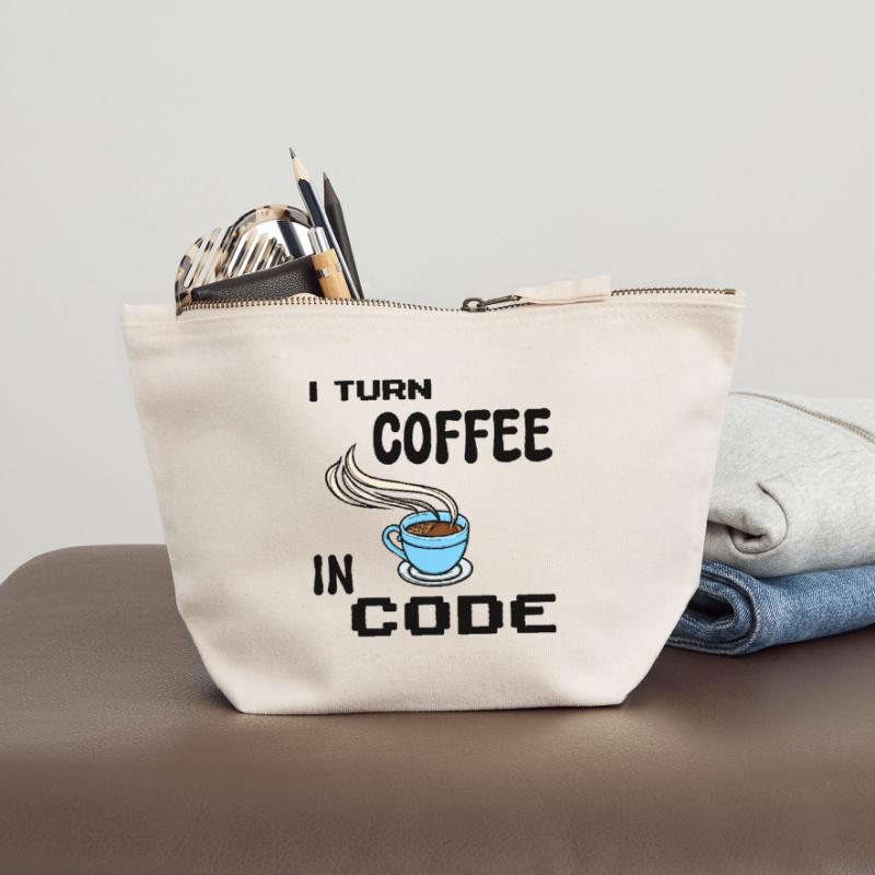 Programmeur de code Scripting Statement Développeur Pochette zippée en toile 18 x 19 cm