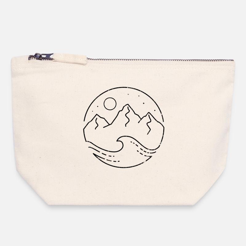Informations de conception requises - Pochette zippée en toile 18 x 19 cm - blanc naturel
