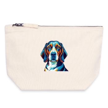 Treeing Walker Coonhound Dog Breed Cartoon Kawaii - Canvas Zip Pouch 18 x 19 cm - nature - Front