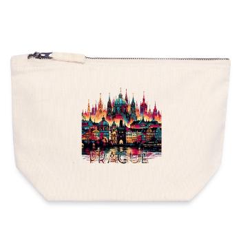 Prag Hauptstadt Tschechien Geschenk - Canvas Reißverschluss-Täschchen (18 x 19 cm) - Naturweiß - Vorne