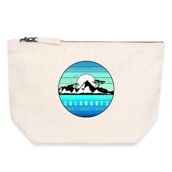 Calanques parc national merveille Marseille - Pochette zippée en toile 18 x 19 cm - blanc naturel - Devant