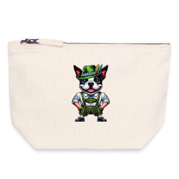 Bostie in traditional costume - Canvas Zip Pouch 18 x 19 cm - nature - Front