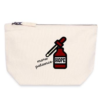 Hope Patience - Canvas Zip Pouch 18 x 19 cm - nature - Front