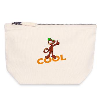 COOL MONKEY - Canvas Zip Pouch 18 x 19 cm - nature - Front