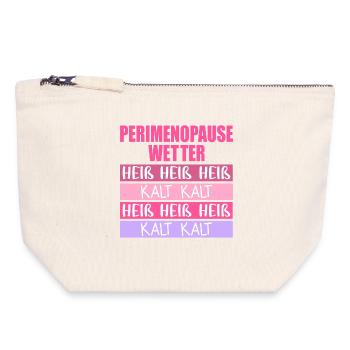 Wechseljahre Perimenopause Hitze - Canvas Reißverschluss-Täschchen (18 x 19 cm) - Naturweiß - Vorne