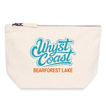 Uhyst Coast Spree Bärwalder See Bearforest Lake bl - Canvas Reißverschluss-Täschchen (18 x 19 cm) - Naturweiß - Vorne