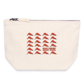 Make Shrimp Great Again - Canvas Zip Pouch 18 x 19 cm - nature - Front