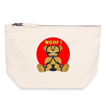 Woof - Canvas Zip Pouch 18 x 19 cm - nature - Front