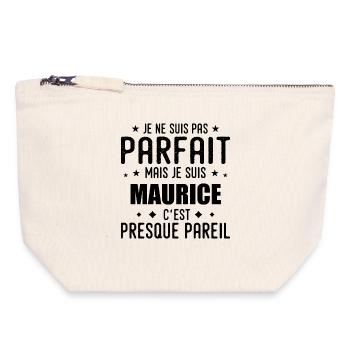 Mauritius: authentic, imperfect, top, perfection - Canvas Zip Pouch 18 x 19 cm - nature - Front