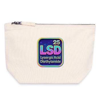 Neon Psychedelisch Acid Retro - Canvas Reißverschluss-Täschchen (18 x 19 cm) - Naturweiß - Vorne