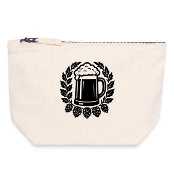 Bier - Canvas Zip Pouch 18 x 19 cm - nature - Front