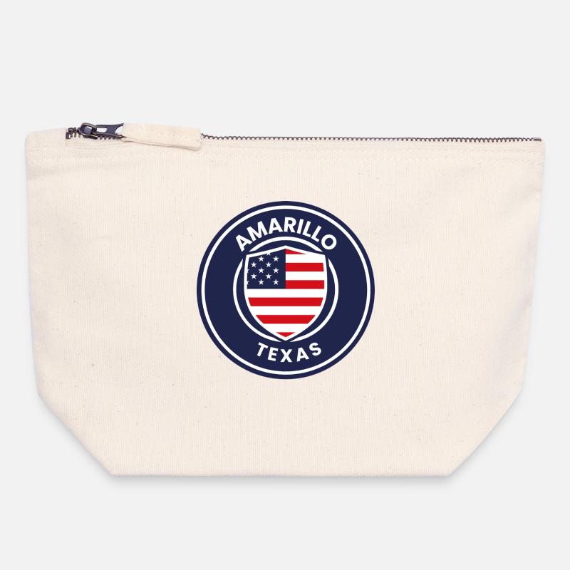 Texas badge in American shield - Canvas Zip Pouch 18 x 19 cm - nature