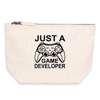 Only one game developer - Canvas Zip Pouch 18 x 19 cm - nature - Front