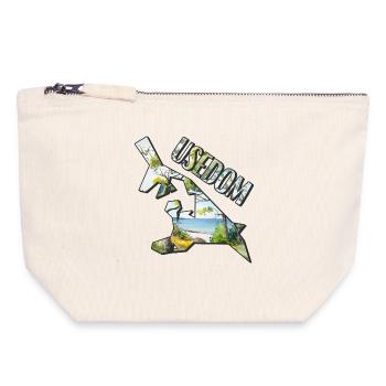 Watercolor Map of Usedom - Canvas Zip Pouch 18 x 19 cm - nature - Front