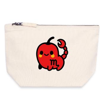 Süßer Chili Skorpion - Canvas Reißverschluss-Täschchen (18 x 19 cm) - Naturweiß - Vorne