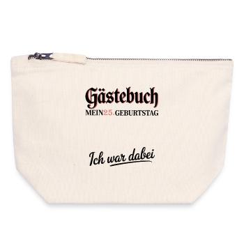 Gästebuch 25. Geburtstag – Lustiges  - Canvas Reißverschluss-Täschchen (18 x 19 cm) - Naturweiß - Vorne
