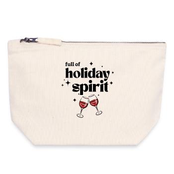 Full Of Holiday Spirit - Canvas Zip Pouch 18 x 19 cm - nature - Front