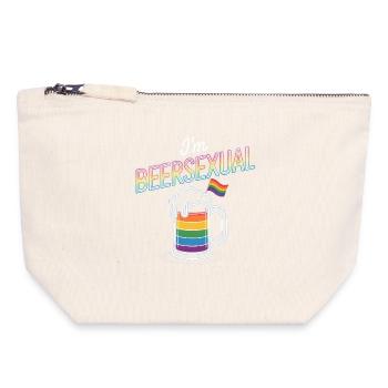I'm Beersexual - Cool Beer Logo - Canvas Zip Pouch 18 x 19 cm - nature - Front