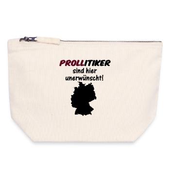 PROLLitiker Politik Politiker Wahl Partei Geschenk - Canvas Reißverschluss-Täschchen (18 x 19 cm) - Naturweiß - Vorne