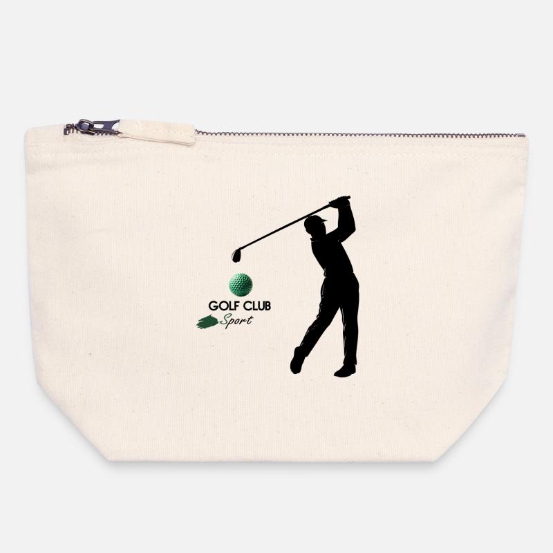 Golf - Canvas Reißverschluss-Täschchen (18 x 19 cm) - Naturweiß