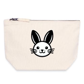 Rabbit Bunny Bunny - Canvas Zip Pouch 18 x 19 cm - nature - Front