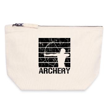 Archery - Canvas Zip Pouch 18 x 19 cm - nature - Front