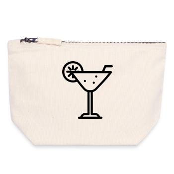 cocktail - Canvas Zip Pouch 18 x 19 cm - nature - Front