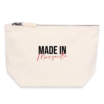 Made in Marseille - Pochette zippée en toile 18 x 19 cm - blanc naturel - Devant