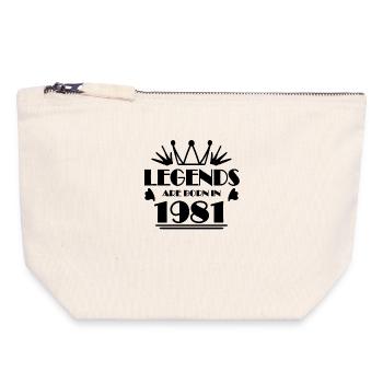 1981 - Born 1981 - Canvas Zip Pouch 18 x 19 cm - nature - Front