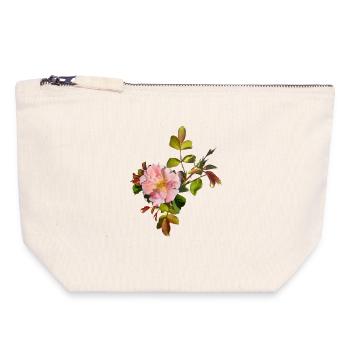Delicate Pink Rose Blossom - Canvas Zip Pouch 18 x 19 cm - nature - Front