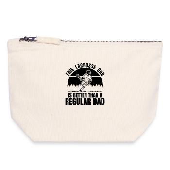 Lacrosse Dad - Canvas Zip Pouch 18 x 19 cm - nature - Front