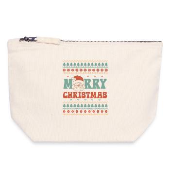 Ugly Christmas Sweater - Canvas Zip Pouch 18 x 19 cm - nature - Front