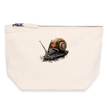 Snail Vineyard Snail Shell Snails - Canvas Zip Pouch 18 x 19 cm - nature - Front