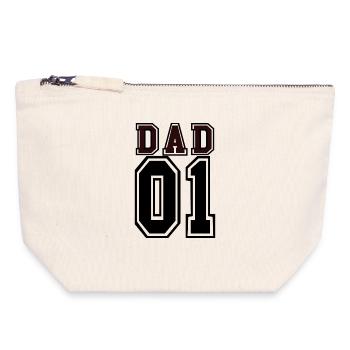 DAD - Canvas Zip Pouch 18 x 19 cm - nature - Front