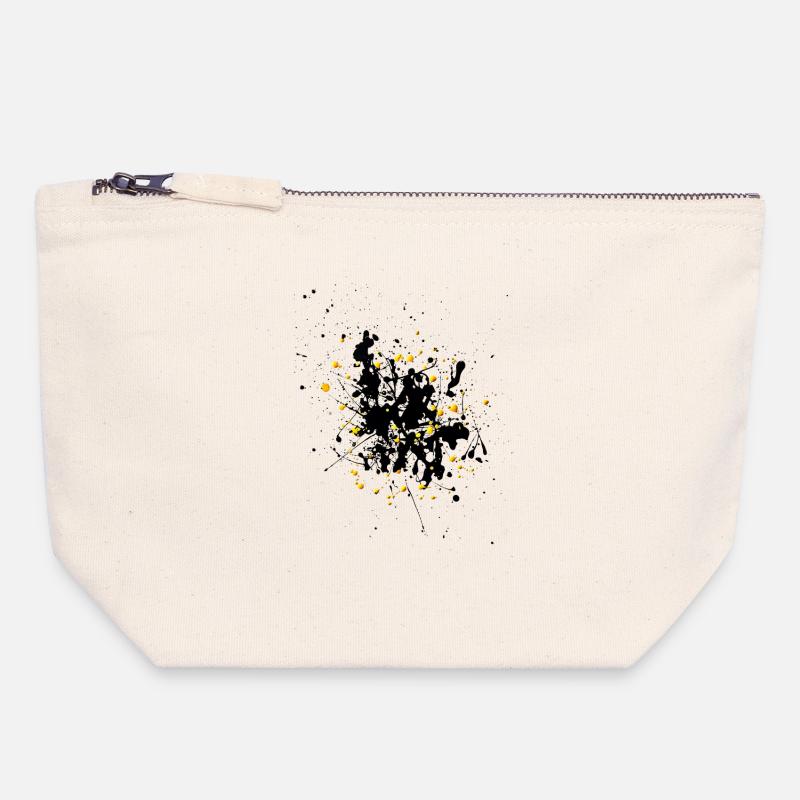 Yellowblack.Splash - Canvas Zip Pouch 18 x 19 cm - nature