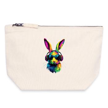 Hase Kaninchen Liebhaber Feldhase Bunny Süße Hasen - Canvas Reißverschluss-Täschchen (18 x 19 cm) - Naturweiß - Vorne