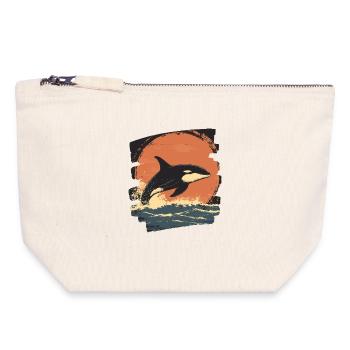 Killer whale - Canvas Zip Pouch 18 x 19 cm - nature - Front
